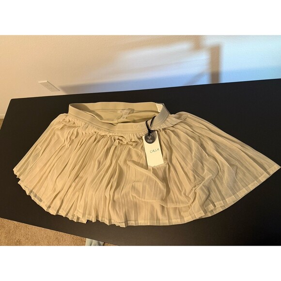 CALIA by Carrie Underwood Pants - CALIA Women’s Court Skort XXL Khaki Sand Pleated Tennis Golf Athletic NWT